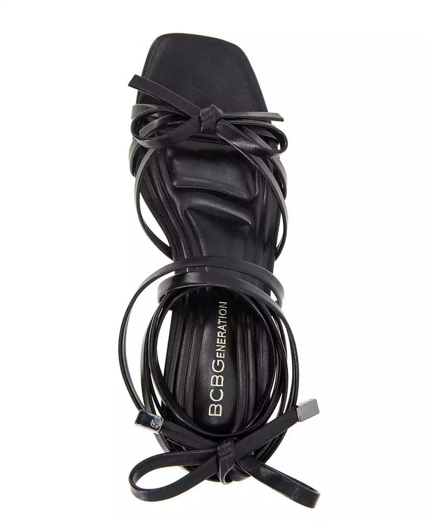 BCBG Women's Imerez Ankle Wrap Kitten Heel Sandals 4