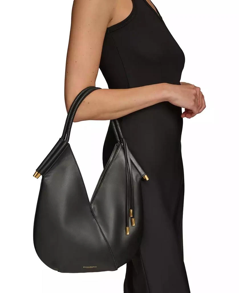 Donna Karan Donna Karan Baldwin Small  Laser-cut Shoulder with Leather Wrapped Rounded Handle 7