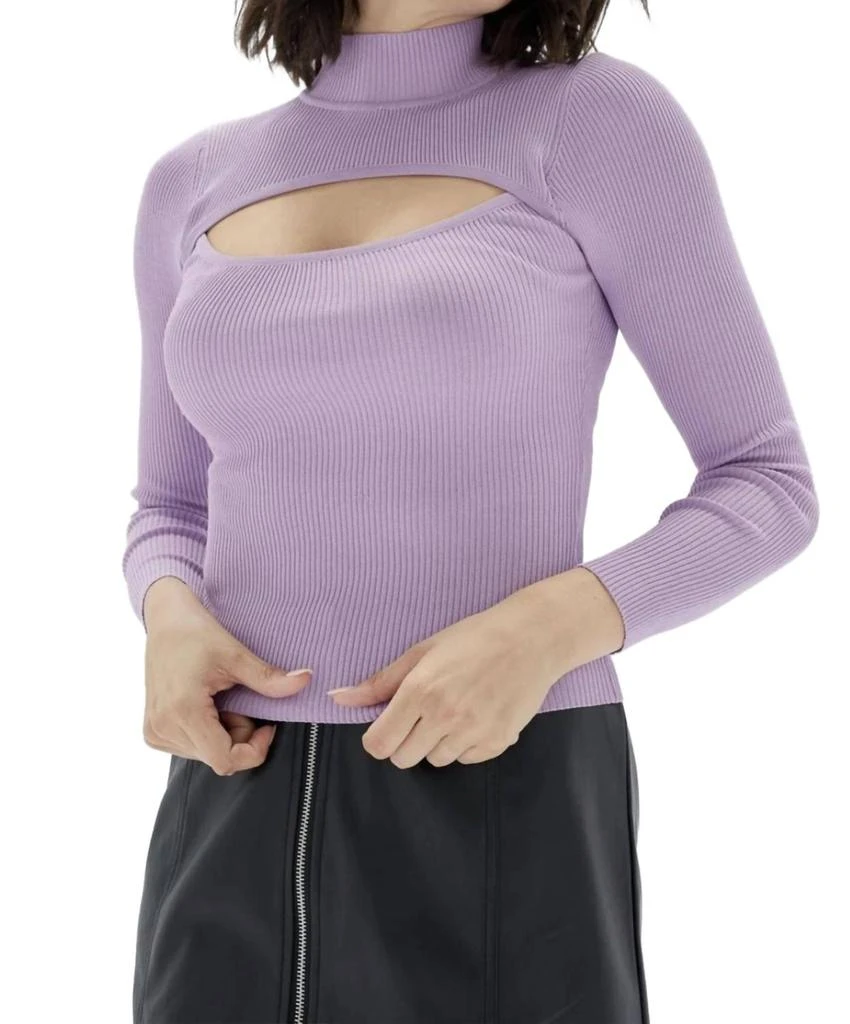 MINKPINK The Tinghir Cut Out Knit Top In Lilac 1