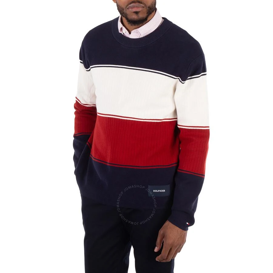 Tommy Hilfiger Colour-Blocked Mixed Knit Relaxed Jumper 2