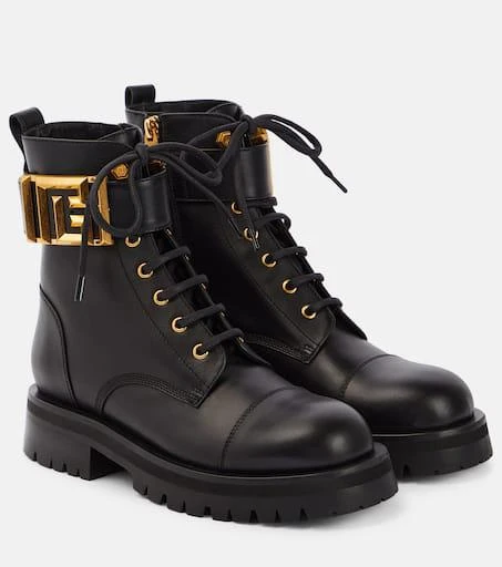Balmain Romy leather lace-up boots 1