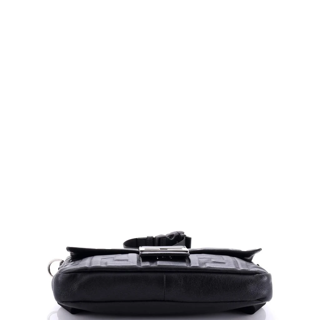 Fendi Baguette Convertible Belt Bag Zucca Embossed Leather Medium 4