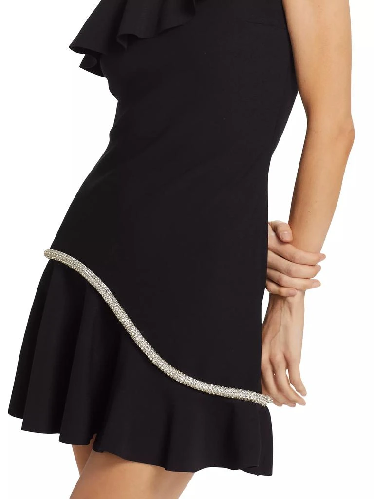 Amanda Uprichard Elsa Crystal-Embellished One-Shoulder Minidress 6