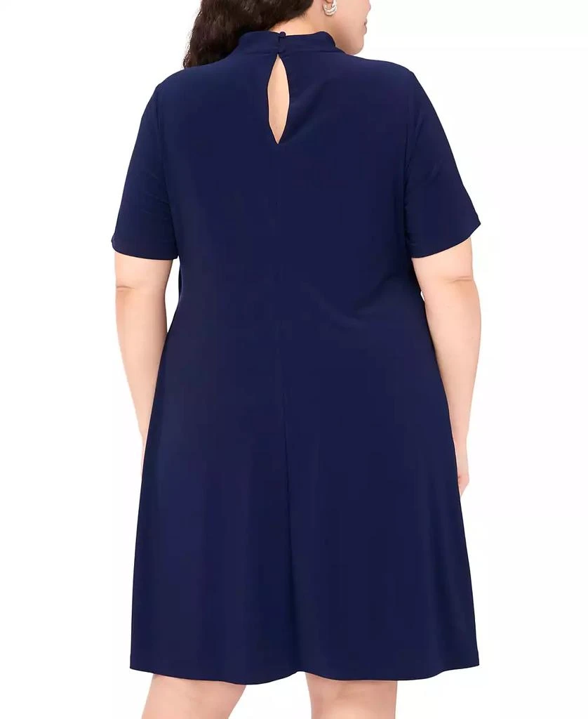 MSK Plus Size Short-Sleeve Keyhole Sheath Dress 4