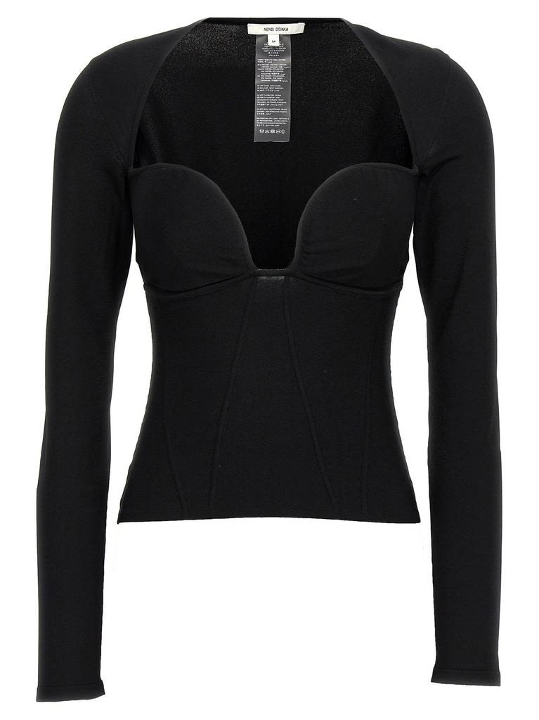 Nensi Dojaka Nensi Dojaka - Cotton Corset Top - Medium Wash
