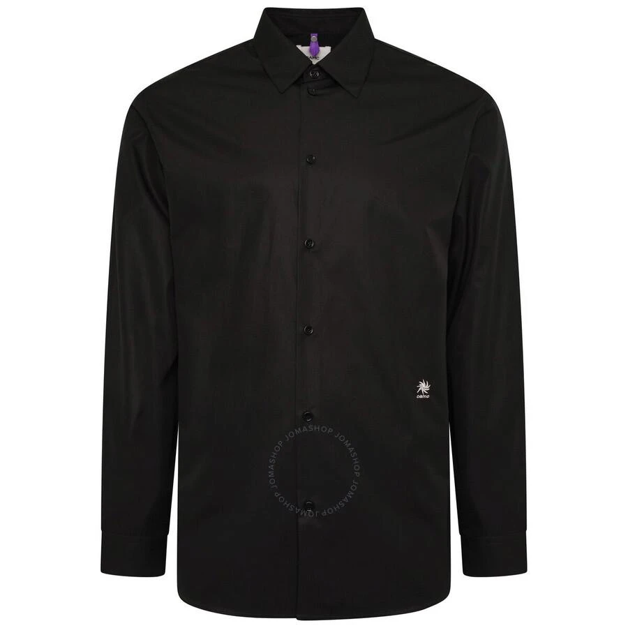 Oamc Men's Black Embroidered-Logo Long-Sleeve Shirt 1