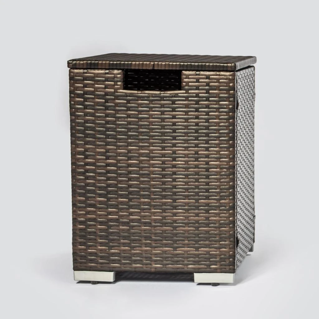 Streamdale Furniture Streamdale Rattan Propane Tank Cover Gas Bottle Cover Outdoor Wicker Gas 4
