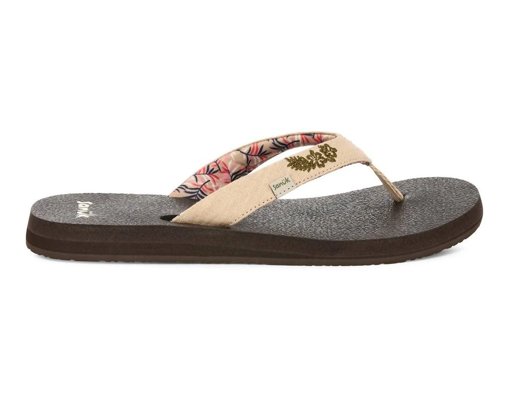 Sanuk Women's Yoga Paradise 2 Sandal In Natural Paradise Palms 1