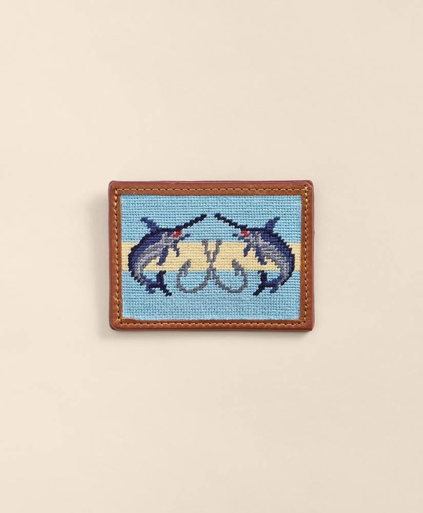 Brooks Brothers Smathers 
Branson Needlepoint Marlin Card Case