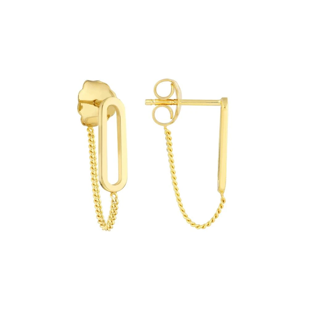 SSELECTS Front To Back Paper Clip & Curb Earrings 4