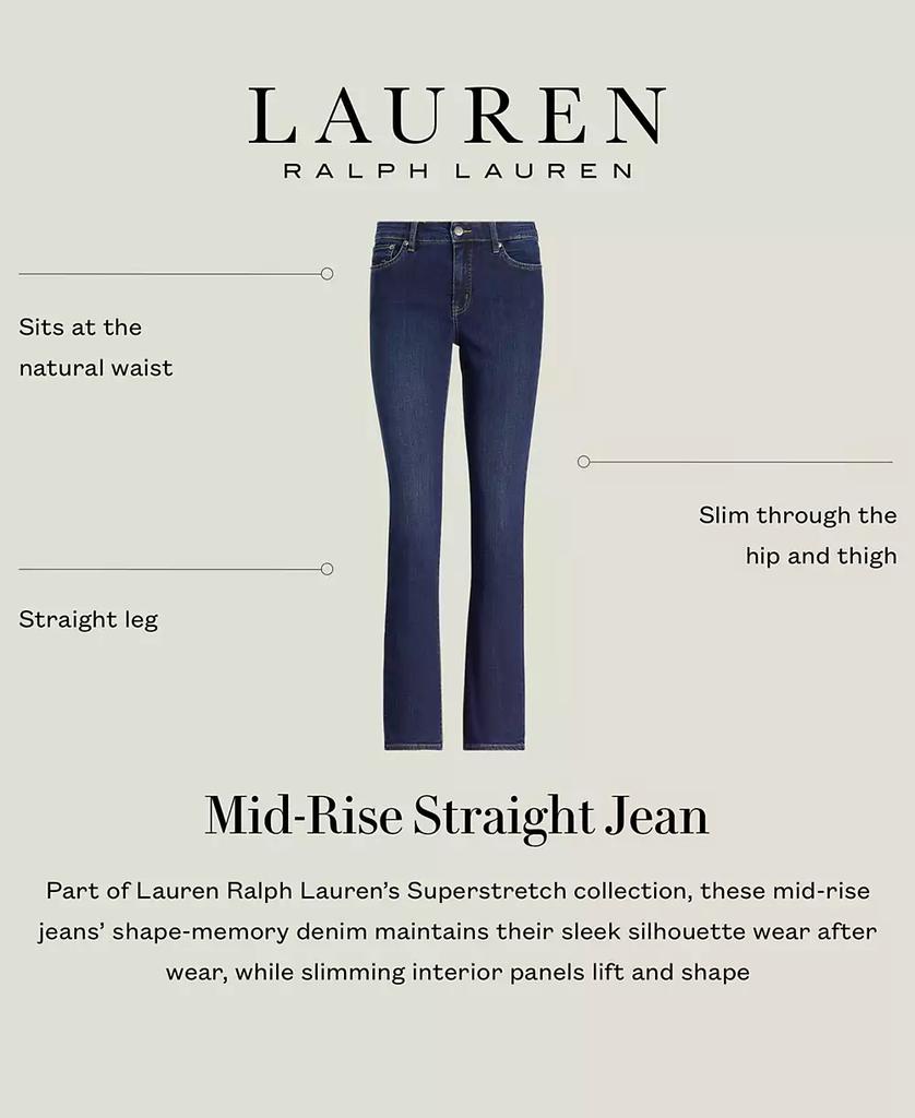 Lauren Ralph Lauren Petite Mid Rise Straight Jean Petite Petite Short Lengths Jeans Free Shipping BeyondStyle