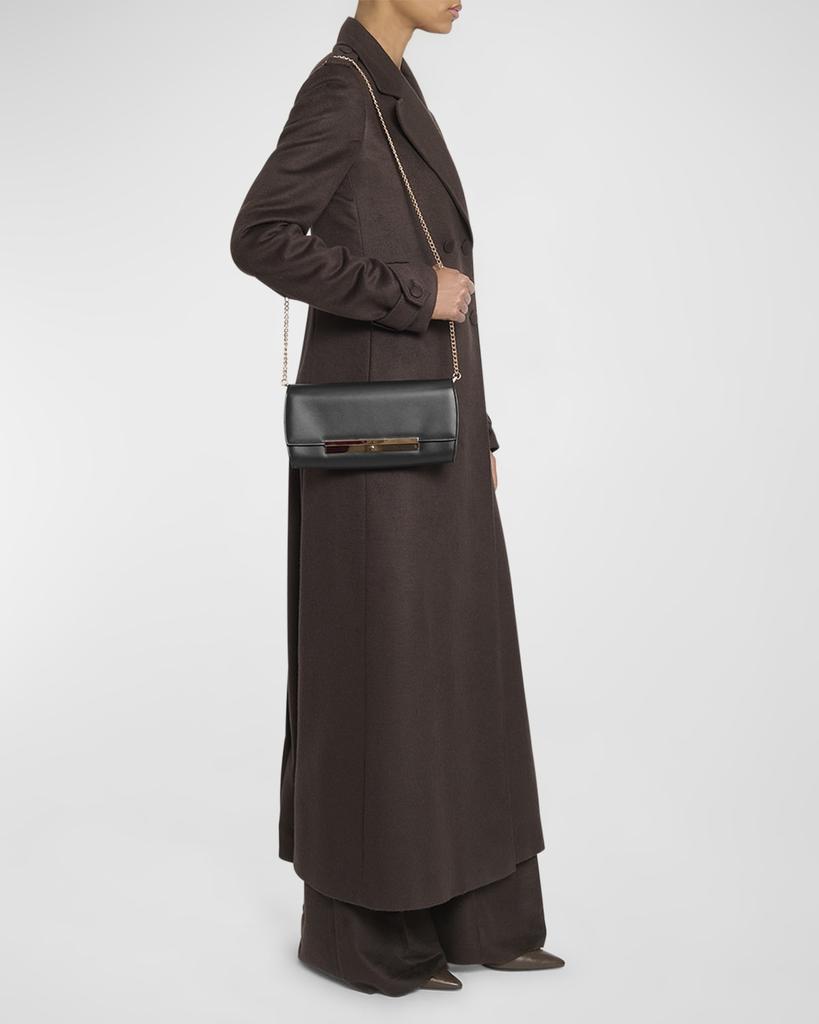 Gabriela Hearst Nik Leather Clutch Bag with Chain Strap