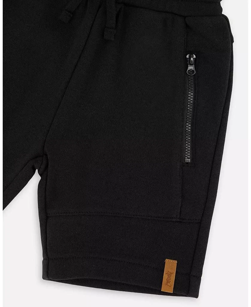 Deux par Deux Big Boys French Terry Shorts with Cross Seams Black 5