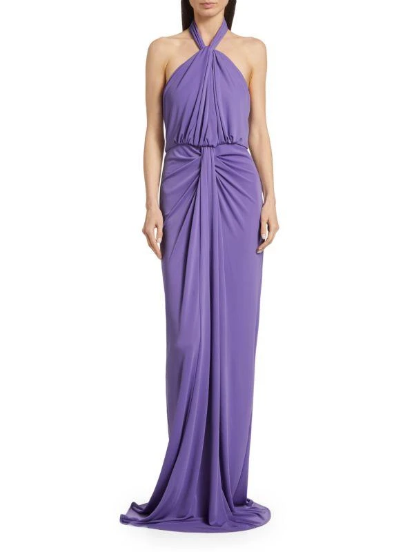 Cinq à Sept Kaily Jersey Halter Gown 1