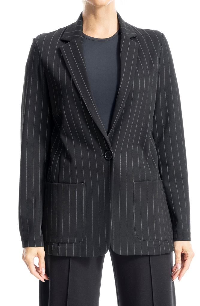 Max Studio One-Button Double Knit Blazer