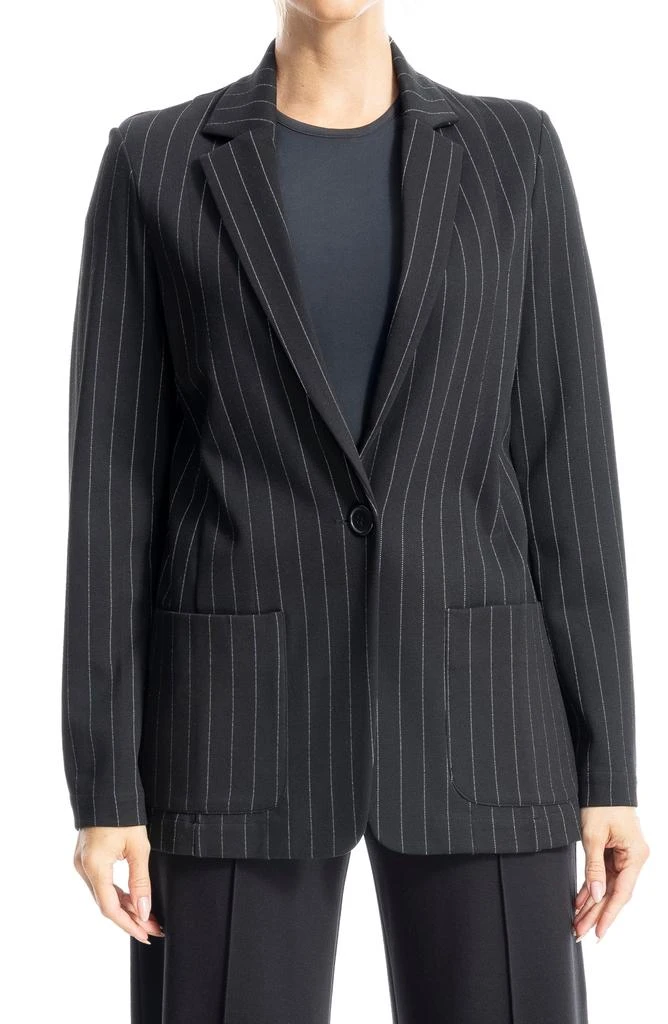 Max Studio One-Button Double Knit Blazer 1