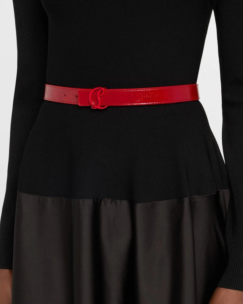 Christian Louboutin Loubi54 Reversible Belt in Patent and Smooth Leather 2