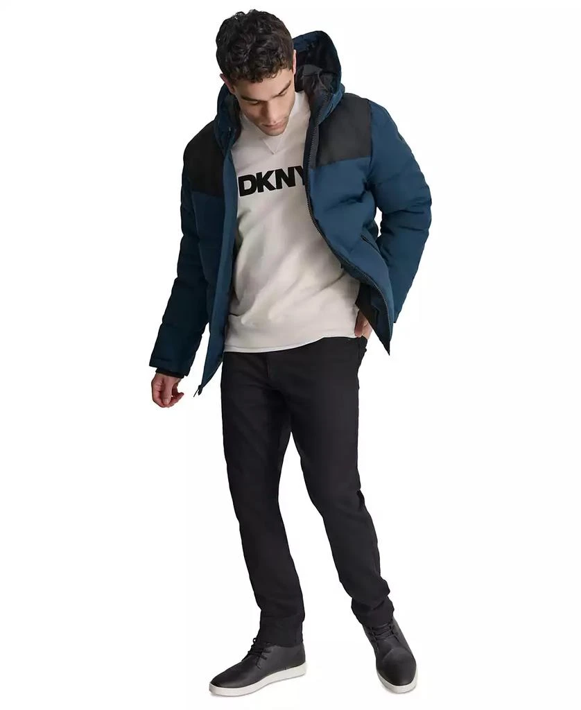 Pull Polaire Homme DKNY Mix-Media Bleu Taille M - Neuf Avec étiquettes
