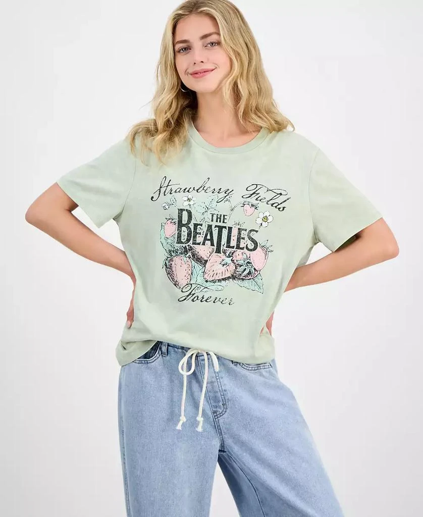 Love Tribe Juniors' The Beatles Strawberry Fields T-Shirt 1