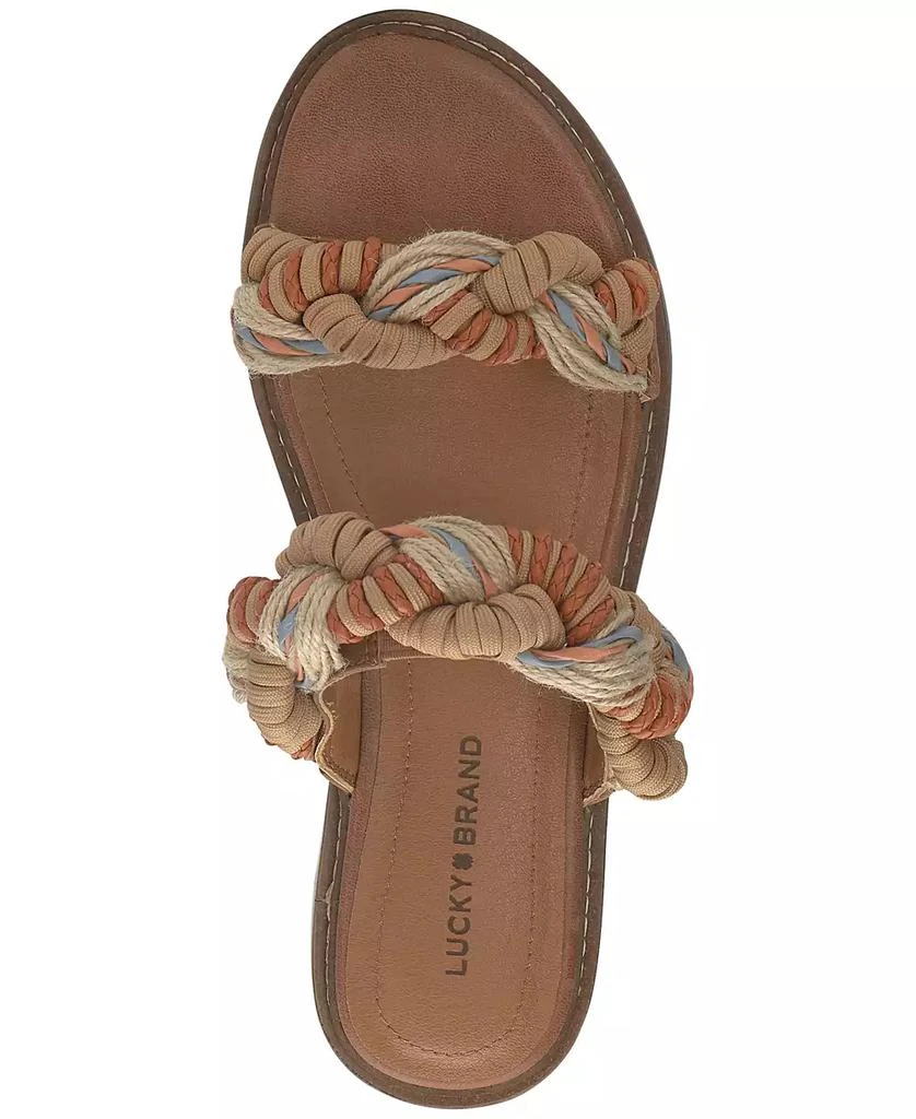 Lucky Brand Women's Kabrina Braided Flat Slide Sandals 4