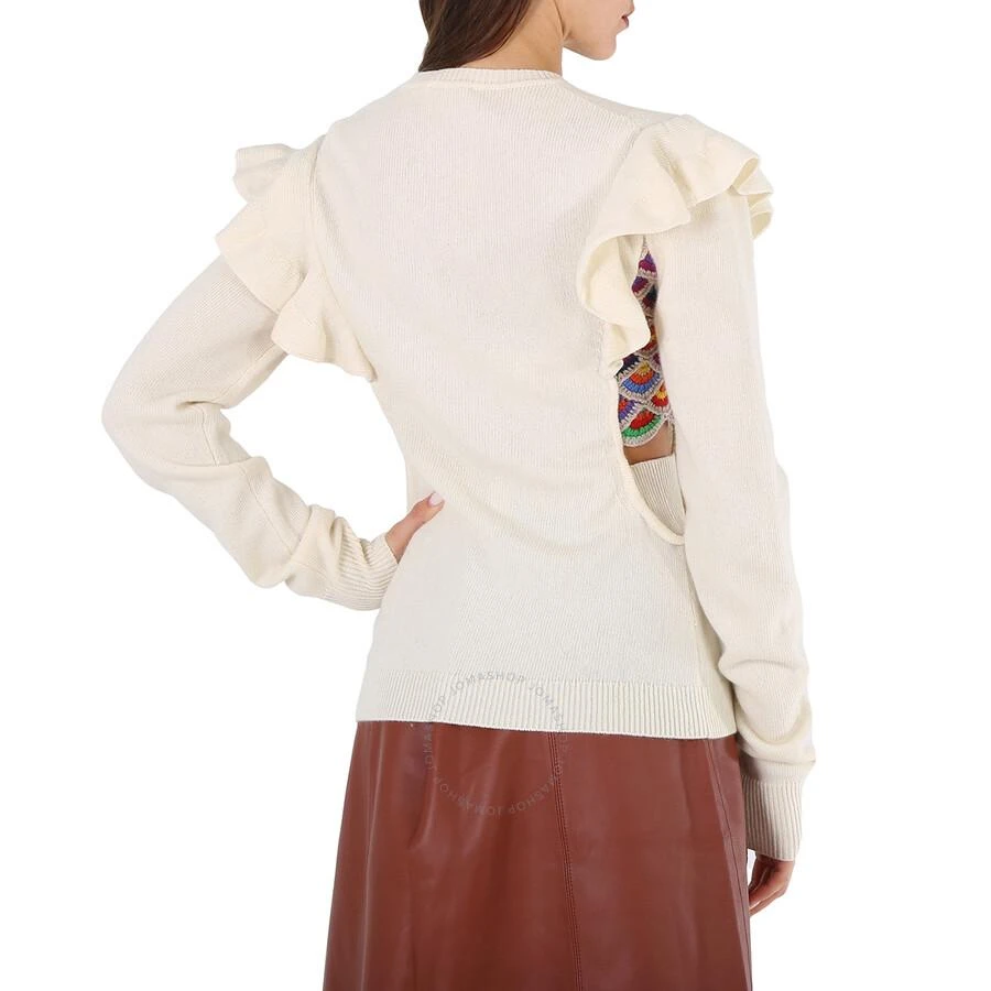 Chloé Ladies Multicolor Ruffled Crochet Sweater 3