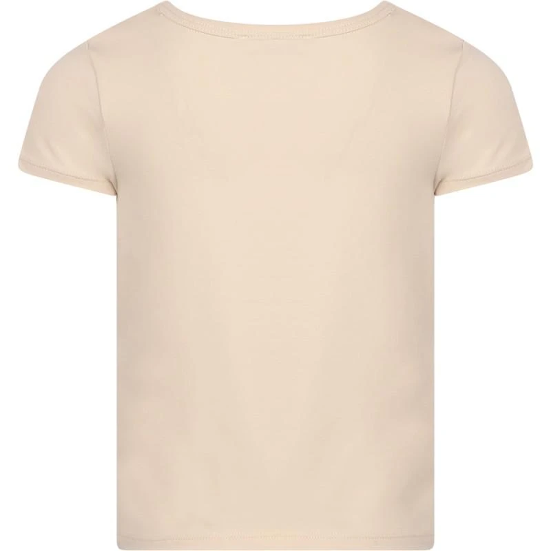 Michael Kors Glittery monogram t shirt in cream 2