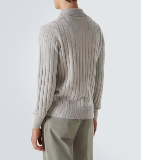 Brunello Cucinelli Ribbed-knit cashmere polo sweater 4