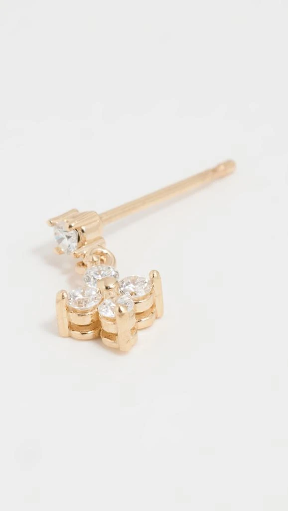 Zoe Chicco 14k Gold Prong Set Diamond Stud Single Earring with Quad Drop 3