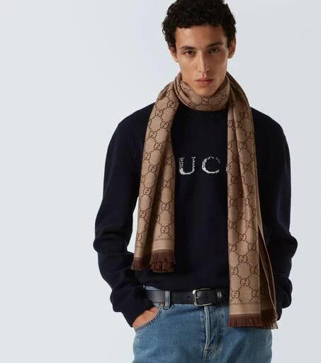 Gucci GG wool jacquard scarf 2