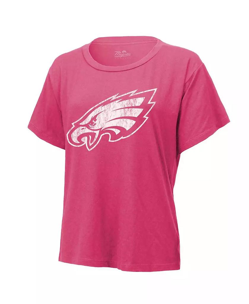 Majestic Women's Jalen Hurts Pink Philadelphia Eagles Name Number T-Shirt