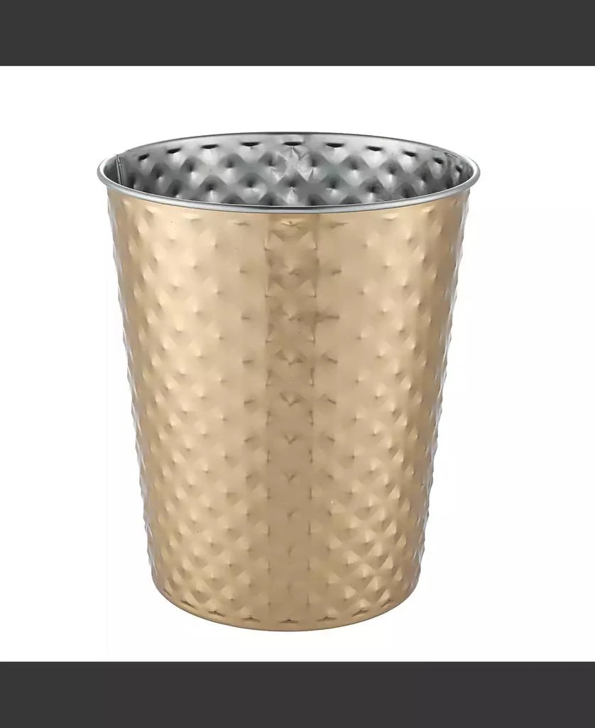 Cameo 5 Liter Waste Basket Can for Garbage, Round Open Top Trash Can for Bathroom Bedroom, Kitchen, Stainless Steel, Fingerprint Resistant