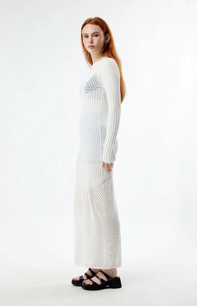 Glamorous Off White Mix Knit Maxi Dress 3