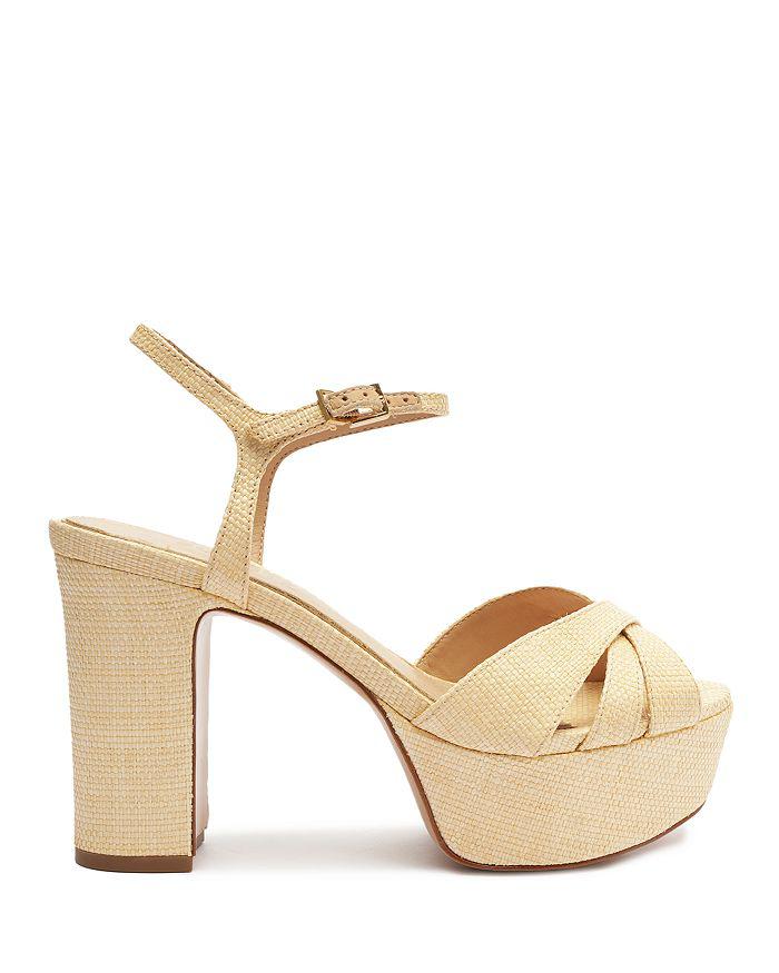 SCHUTZ Women's Keefa Crossover Strap High Heel Platform Sandals