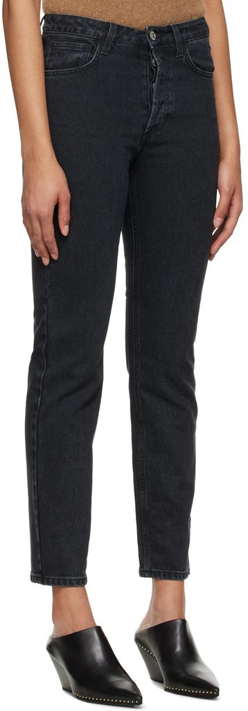 HOUSE OF DAGMAR Black Devine Straight-Fit Cropped Jeans