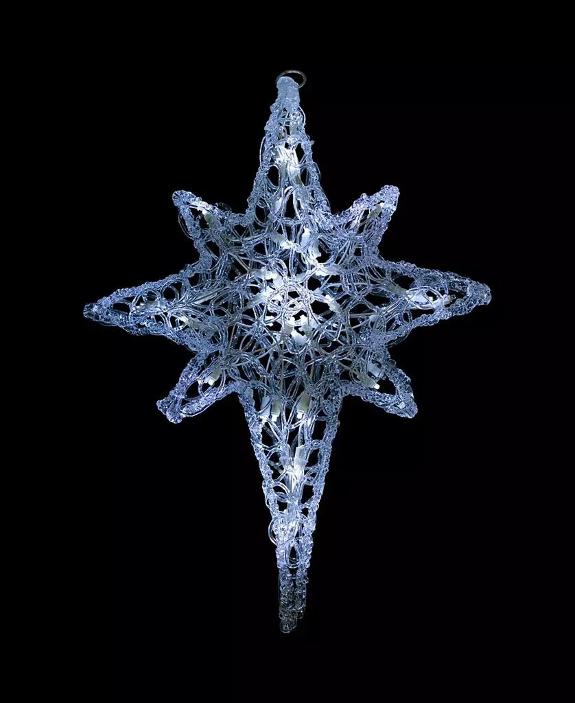 Northlight 24" Pure White LED Twinkle Bethlehem Hanging Star 6
