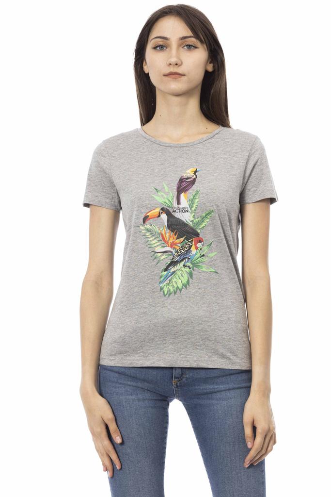 Trussardi Action Trussardi Action Gray Cotton Tops & T-Shirt