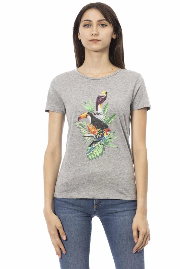 Trussardi Action Trussardi Action Gray Cotton Tops & T-Shirt 1
