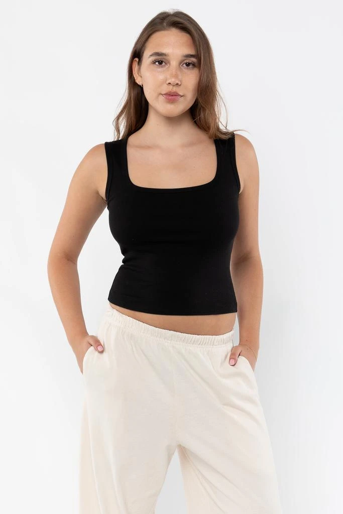 Los Angeles Apparel 43055 - Baby Rib Square Neck Tank Top 3