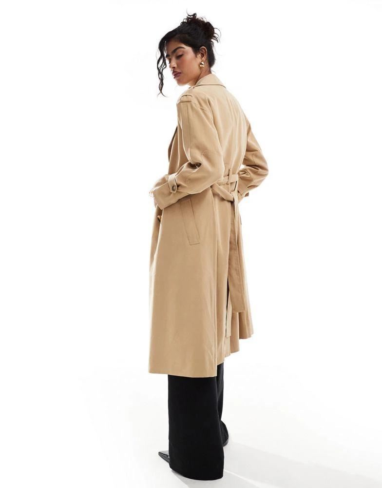 Whistles Whistles Riley trench coat in tan 4