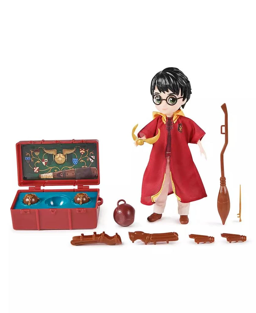 Wizarding World Harry Potter, 8" Harry Potter Quidditch Doll Gift Set with Robe and 9 Doll Accessories, 11 Pieces