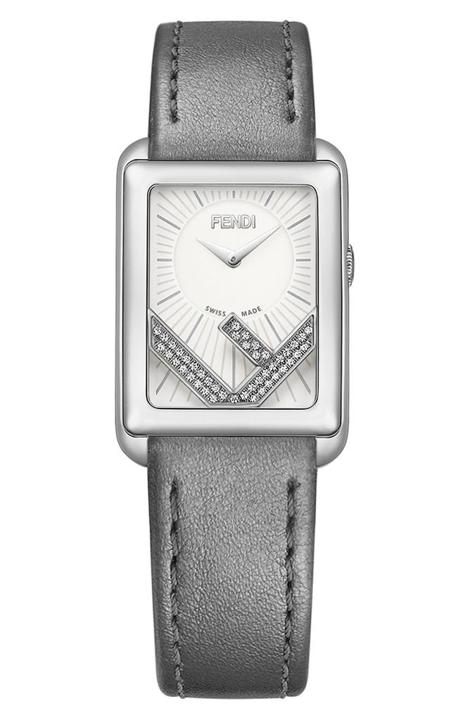 FENDI Run Away ラナウェイ 革ベルト ホワイト × ゴールド FENDI Run Away ラナウェイ 革ベルト ホワイト × ゴールド
