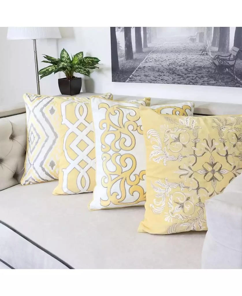 Homey Cozy Floral Elegant Decorative Pillow, 20" x 20" 10