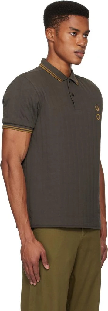 Craig Green Black Fred Perry Edition Short Sleeve Quilted Polo 2