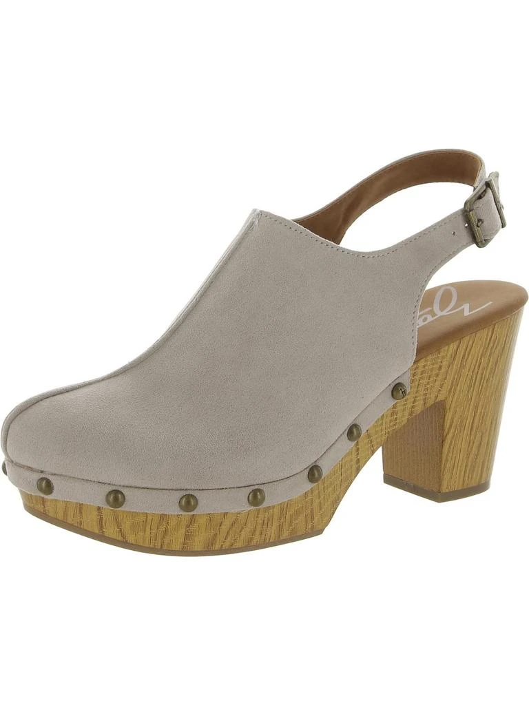 ZODIAC Chessa-Clog Womens Leather Ankle Strap Clogs 7