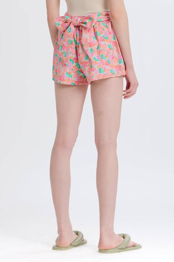 Something Navy Something Navy - Floral Tie Waist Shorts
