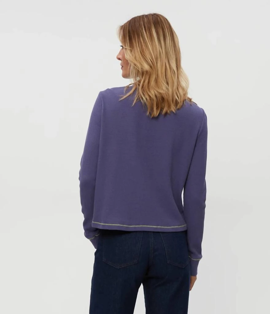 Michael Stars Lina Thermal Henley Tee In Moonlit 4