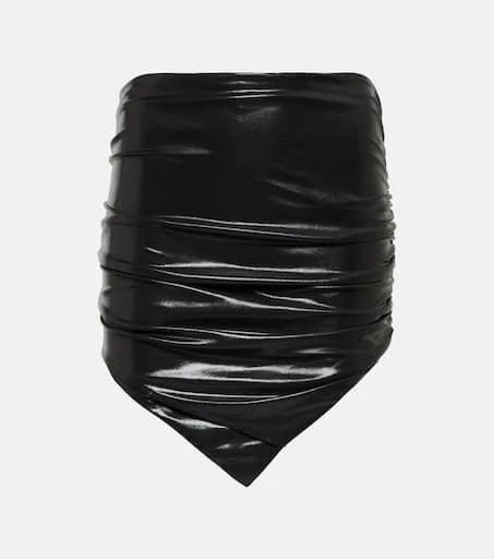 The Attico Hatty ruched jersey miniskirt 1