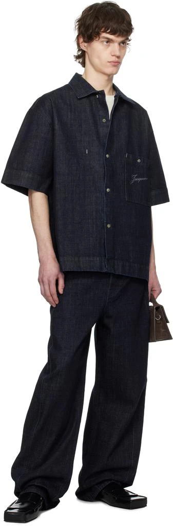 Jacquemus Navy La Croisière 'The Aloe de-Nîmes' Denim Shirt 4