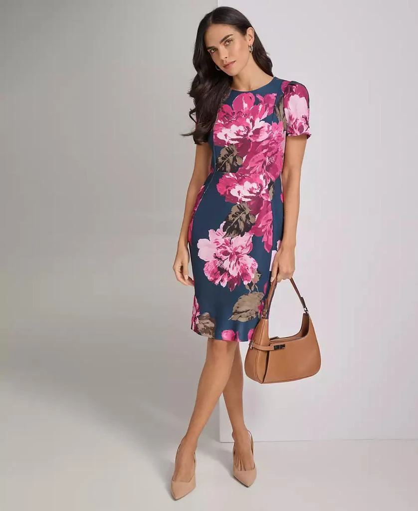 Calvin Klein Women's Jewel-Neck Short-Sleeve Sheath Dress 1