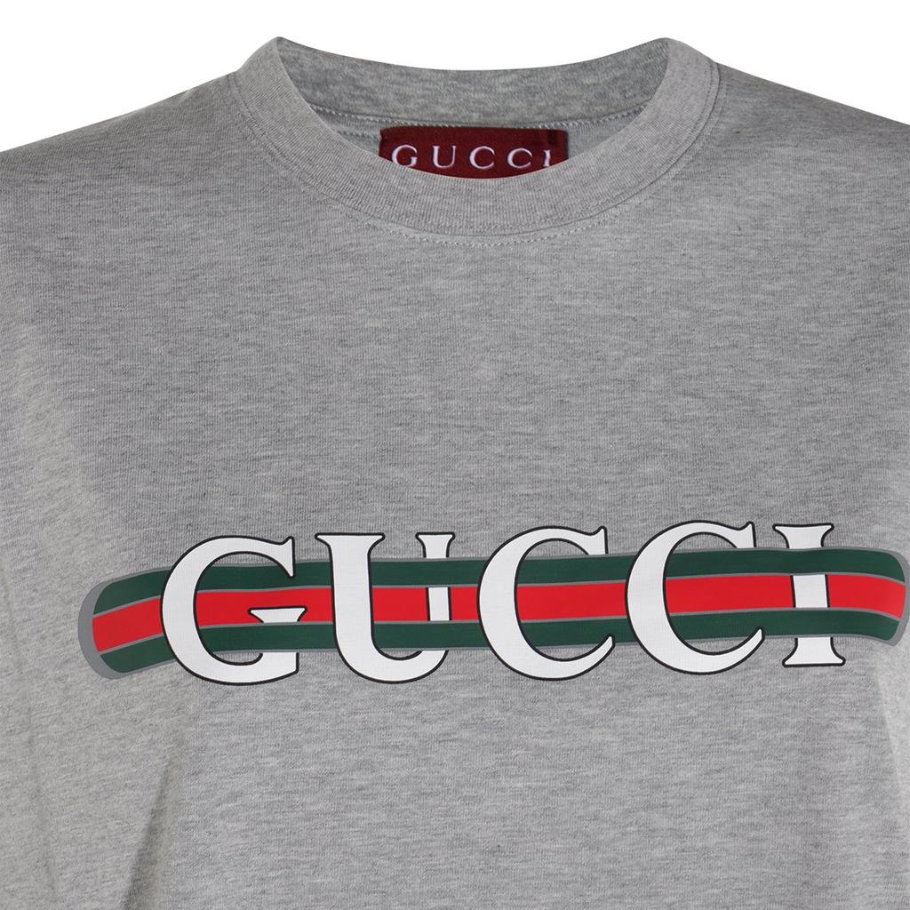 Gucci Gucci Logo Printed Jersey T-Shirt - T-Shirts - Free